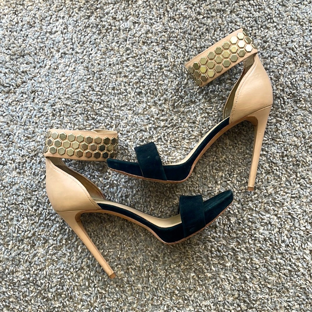 Marciano two toned heeled sandals US 10 black nude